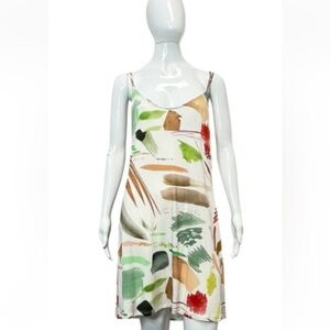 ANTONIO MELANI Colorful Brushstroke Mini Dress